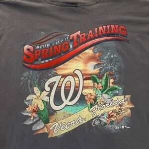 Washington Nationals Mens T-shirt 2008 Spring Training XL Blue Tropical Design